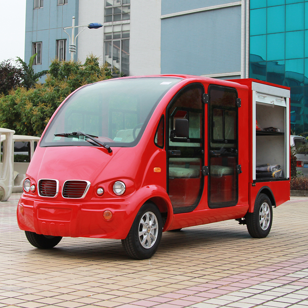 LQH051五座封闭式电动货车(红色）